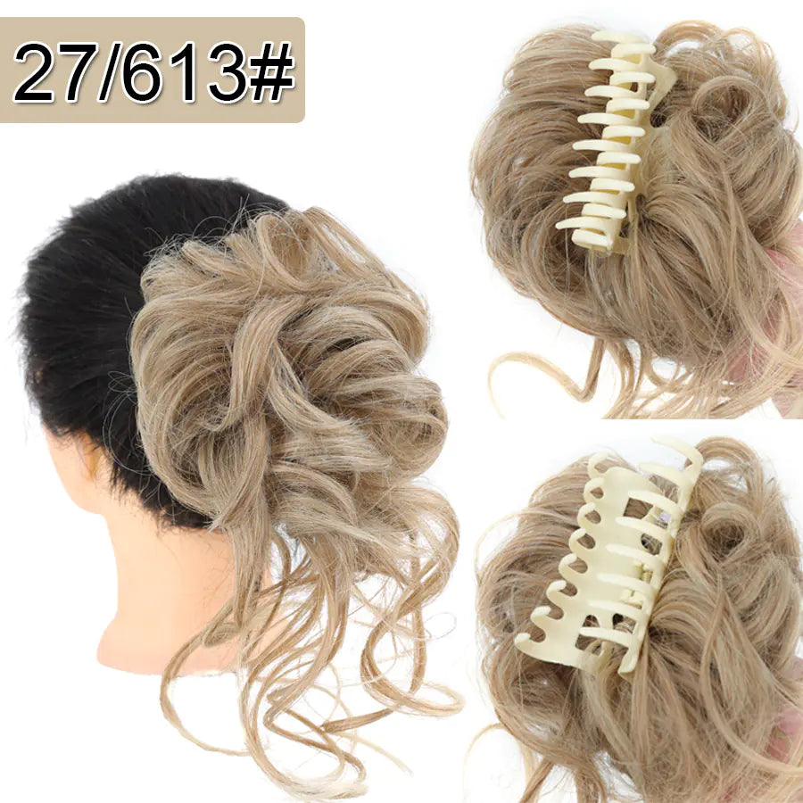 Fashionable Long Wig Bun Hair Clip for Women