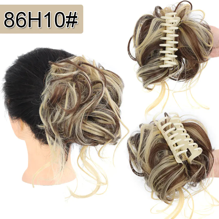 Fashionable Long Wig Bun Hair Clip for Women