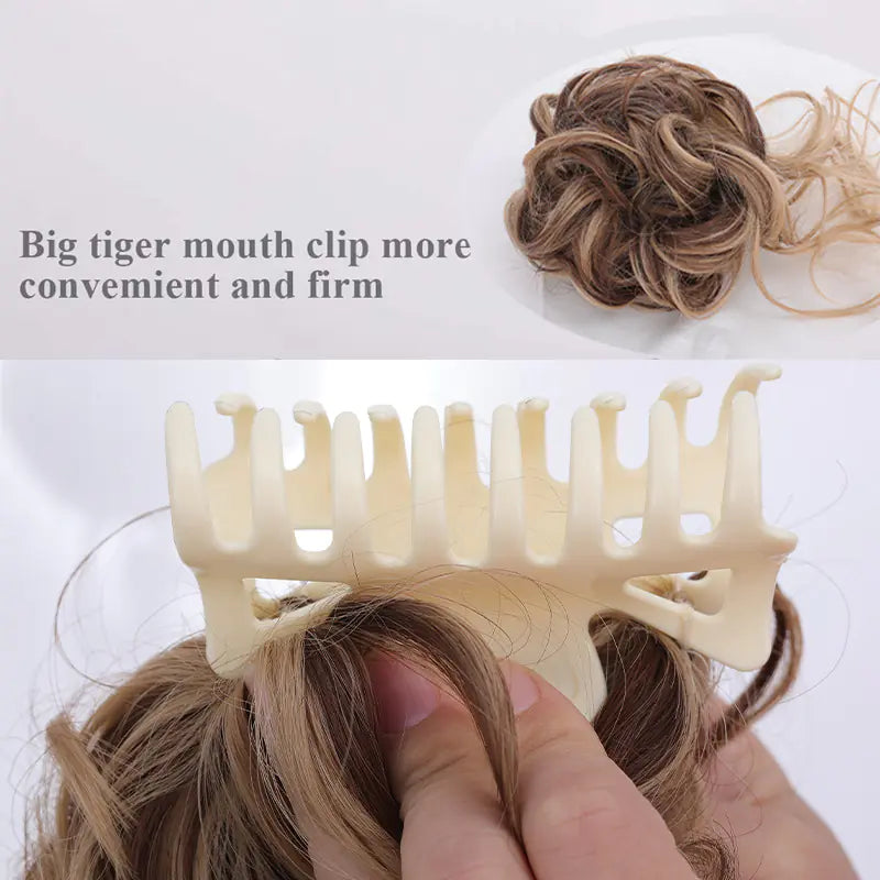 Fashionable Long Wig Bun Hair Clip for Women