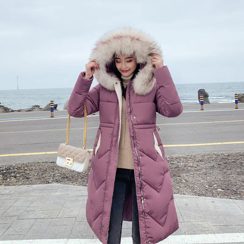 Korean Thick Mid-Length Down Padded Jacket for Winter