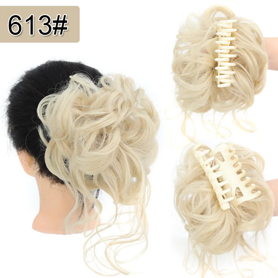 Fashionable Long Wig Bun Hair Clip for Women
