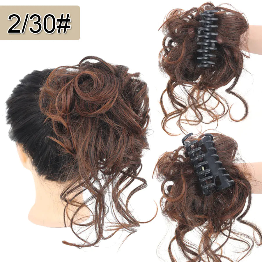 Fashionable Long Wig Bun Hair Clip for Women