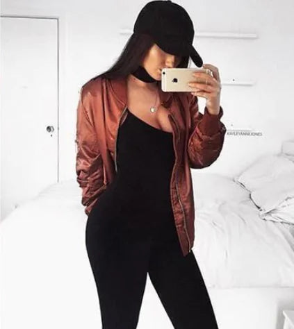 Women's Casual Baseball Jacket