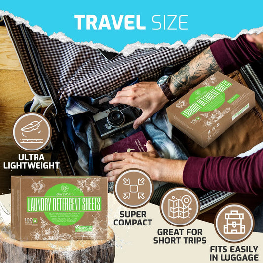 Laundry Sheets Fresh 100 Loads   Zero Waste Plastic Free Natural Soap Detergent