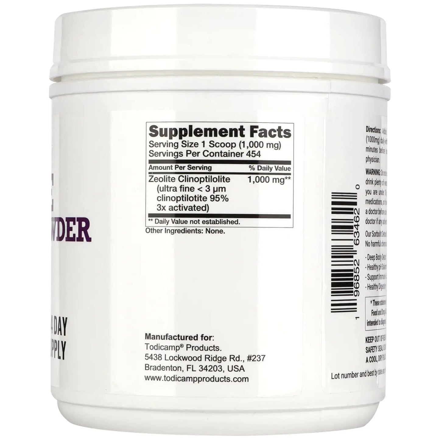 Zeolite Detox Powder 1 lb Clinoptilolite Zeolite Powder Sorbolit 1 2 µm Zeolite