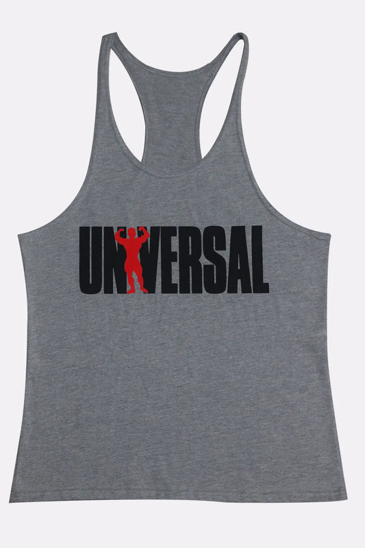 Cotton Printed Sports Tank Top with Thin Straps
