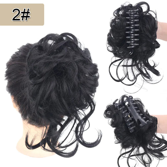 Fashionable Long Wig Bun Hair Clip for Women