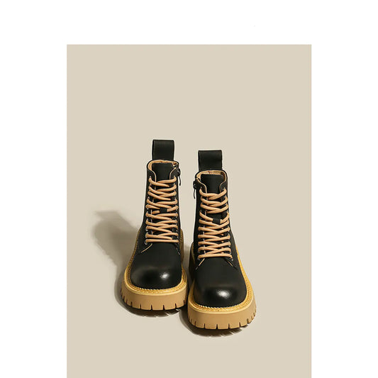 British Style Martin Boots with Thick Sole
