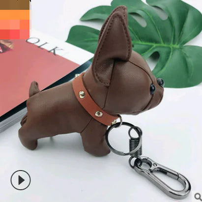 Bulldog Pendant Car Decoration Pet Dog Keychain