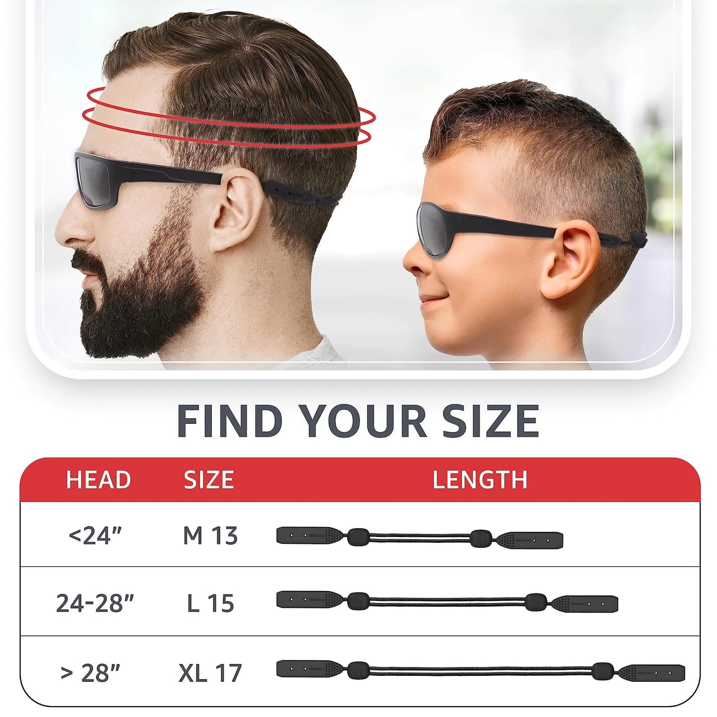 SIGONNA Glasses Strap Eyeglass Holder Band  No Tail Sunglasses Strap Sports for Men Women Adjustable Eyeglasses Strap Lanyard  Anti Slip Eye Glasses Holders Around Neck Head 2 Pcs