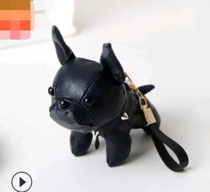 Bulldog Pendant Car Decoration Pet Dog Keychain