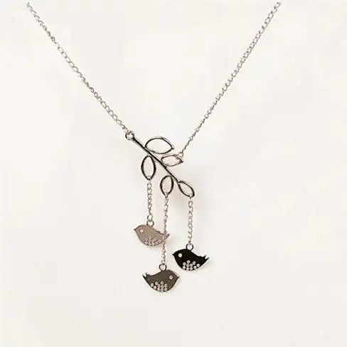We R Family Necklace Includes 3 Birds Together