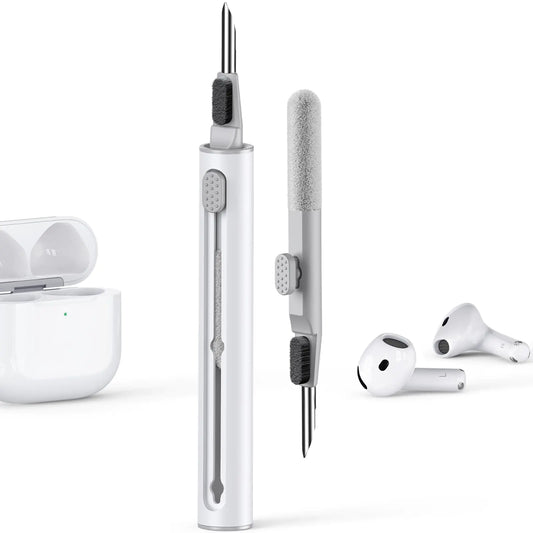 Inesore for Airpod Cleaner KitMulti-Function Cleaning Kit Pen for Airpods Cleaning Earbud Cleaning iPhone Cleaning for Bluetooth Earphones Case Cleaner 3-in-1 Cleaning Pen Tools (White)
