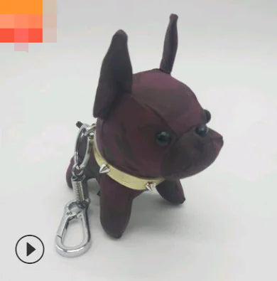 Bulldog Pendant Car Decoration Pet Dog Keychain